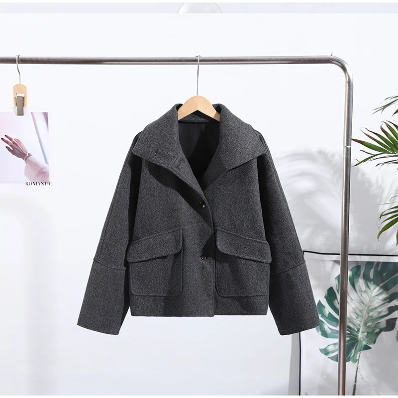 Manteau Femme Oversize en Laine Mélangée – Élégance Automne/Hiver - Vestico