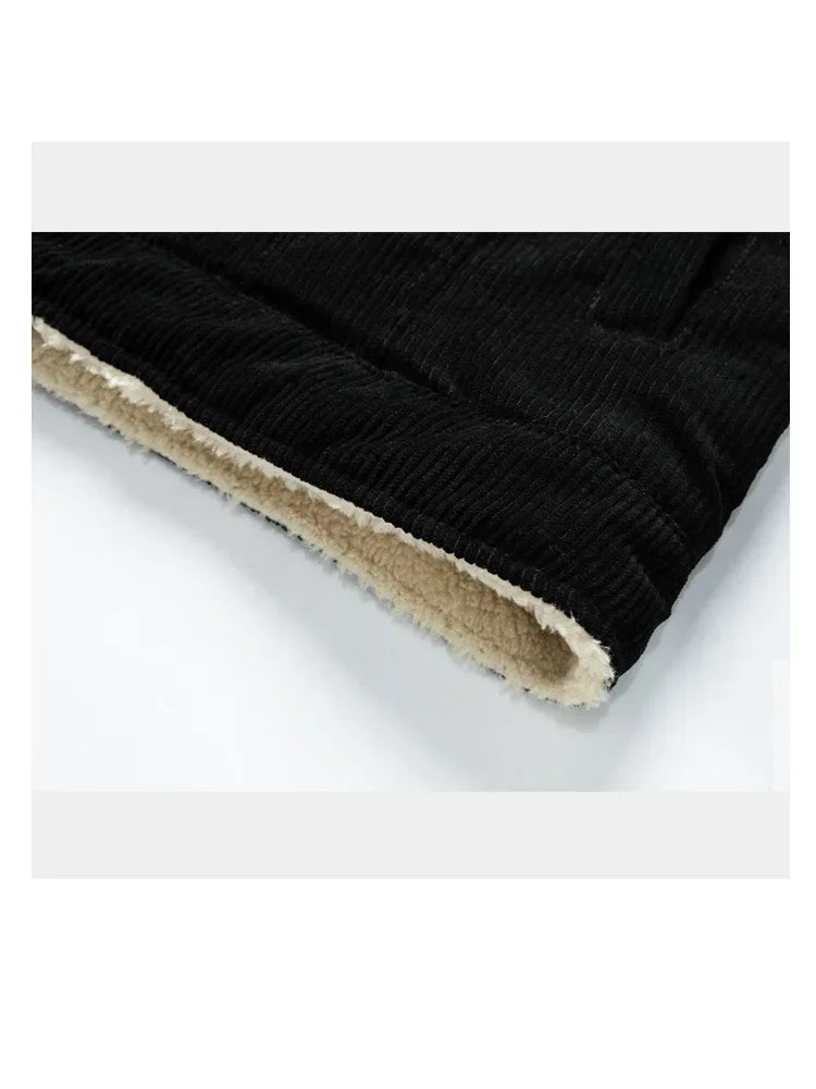 Veste Homme Hiver Velours Côtelé Chaude – Coupe Slim et Doublure Polaire - Vestico