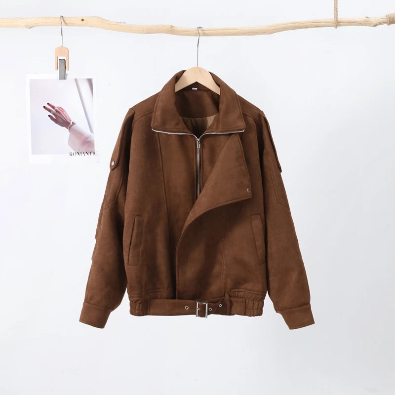 Veste Suédine Femme – Vintage Oversize - Vestico