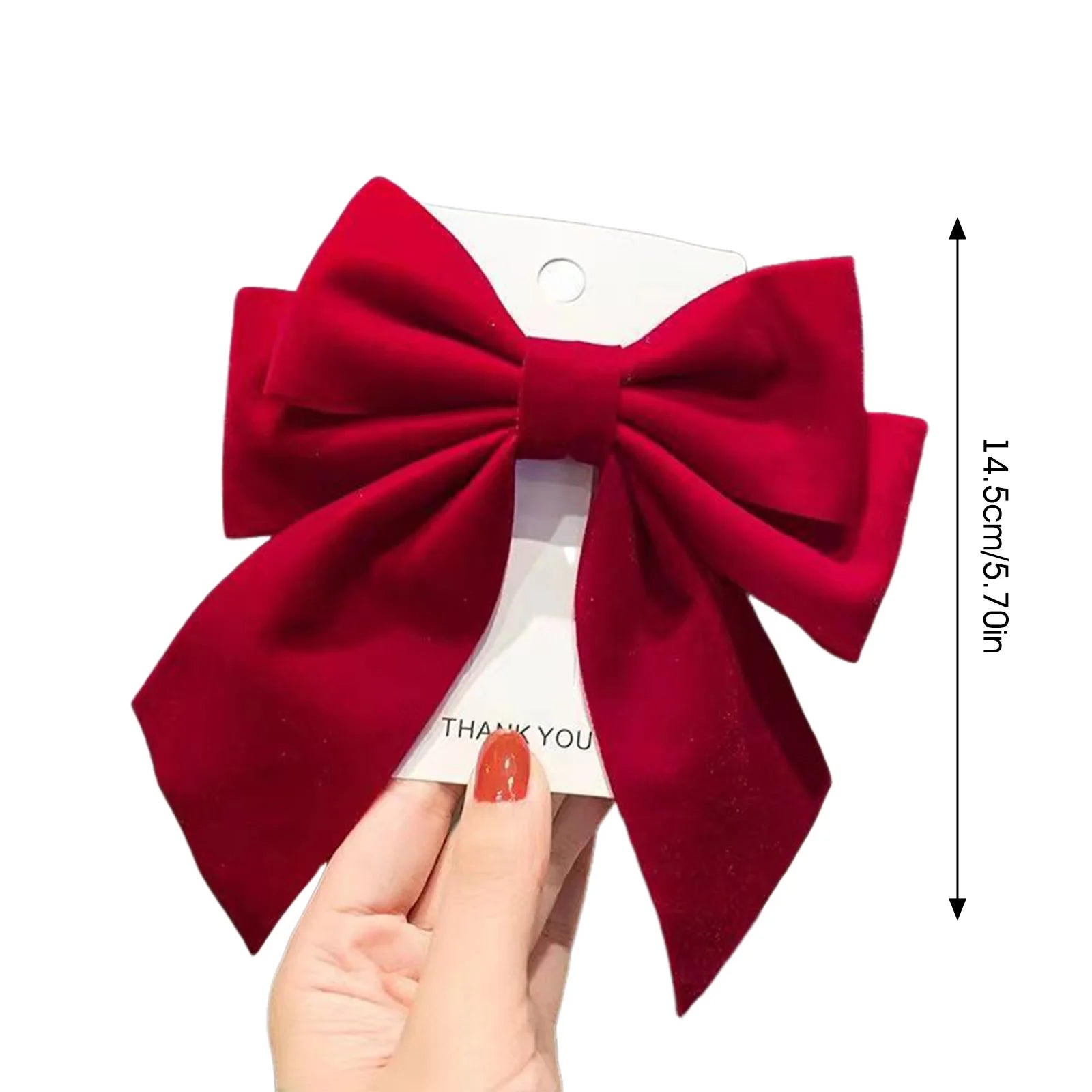 Barrette Femme avec Nœud Rouge – Élégante & Festive
