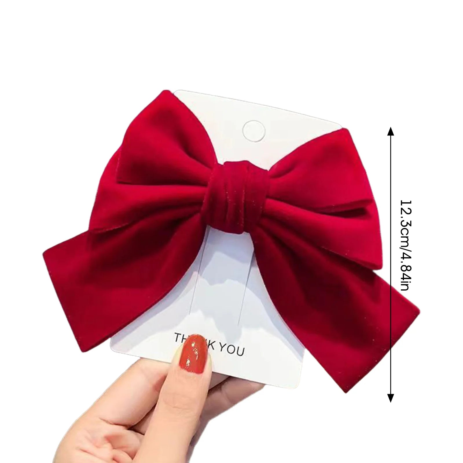 Barrette Femme avec Nœud Rouge – Élégante & Festive