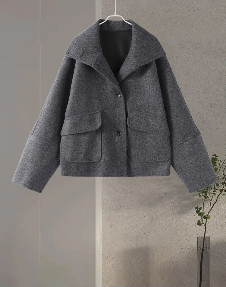 Manteau Femme Oversize en Laine Mélangée – Élégance Automne/Hiver - Vestico