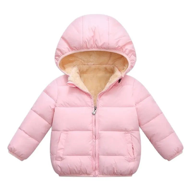 Baby Children Coats Winter Thick Jackets For Boys Warm Plush Thicken Outerwear For Girls Fur Hooded Jacket Kids Clothes Snowsuit - Vestico