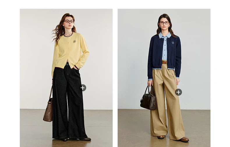 Cardigan Femme Vert Brodé – Élégance Automne/Hiver - Vestico