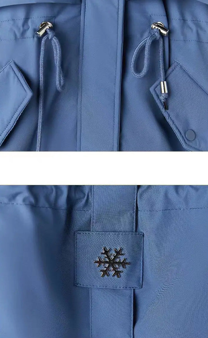 Manteau d’Hiver à Capuche en Coton Épais, Col en Fourrure, Style Coréen Décontracté
