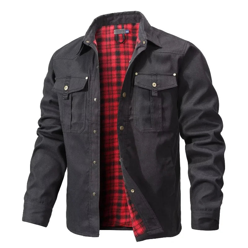 Veste Chemise Homme Printemps – Style Cowboy Décontracté à Boutons Pression - Vestico