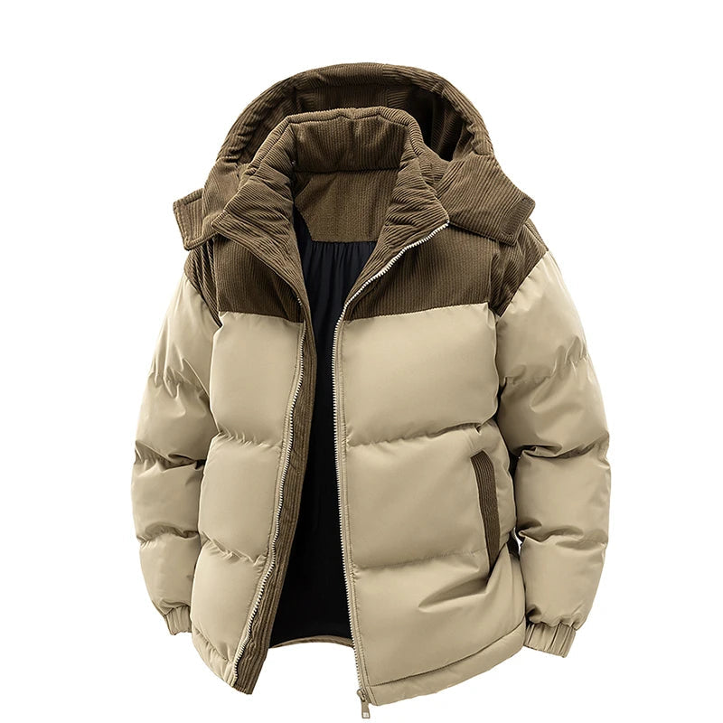 Veste Homme à Capuche Amovible – Coupe-Vent Chaude Automne/Hiver - Vestico