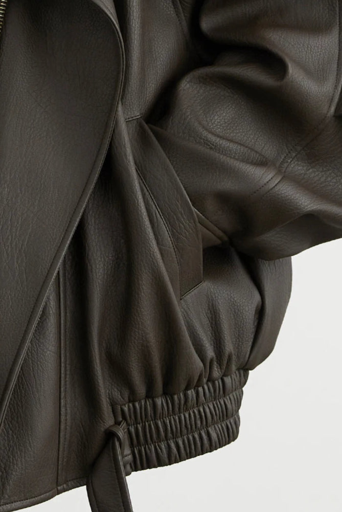 Veste Femme Similicuir – Col Rétro Chic - Vestico