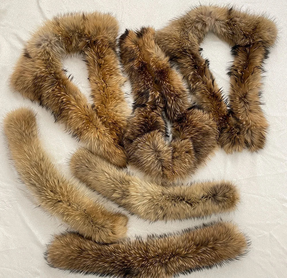 Doudoune femme avec capuche fourrure naturelle – manteau chaud luxe hiver