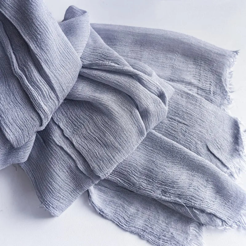 61 Colors Soft Cotton Viscose Scarf Rayon Material Muslim Hijab Mid Eastern Plain Solid Color Headscarf With Tassel - Vestico