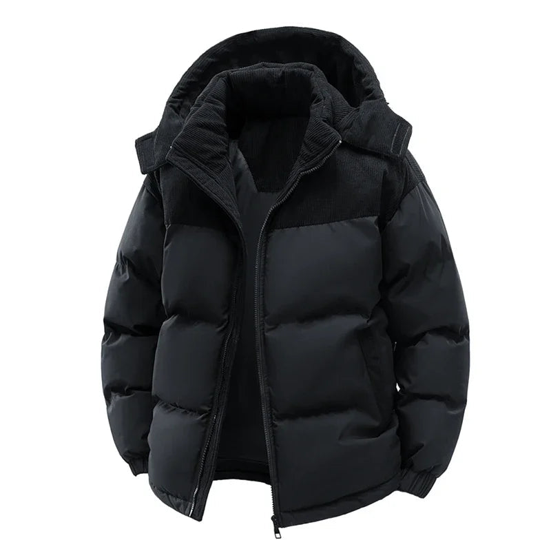 Veste Homme à Capuche Amovible – Coupe-Vent Chaude Automne/Hiver - Vestico