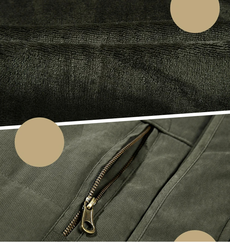 Veste Hivernale Homme Épaisse et Chaude – Capuche Amovible, Style Armée Décontracté