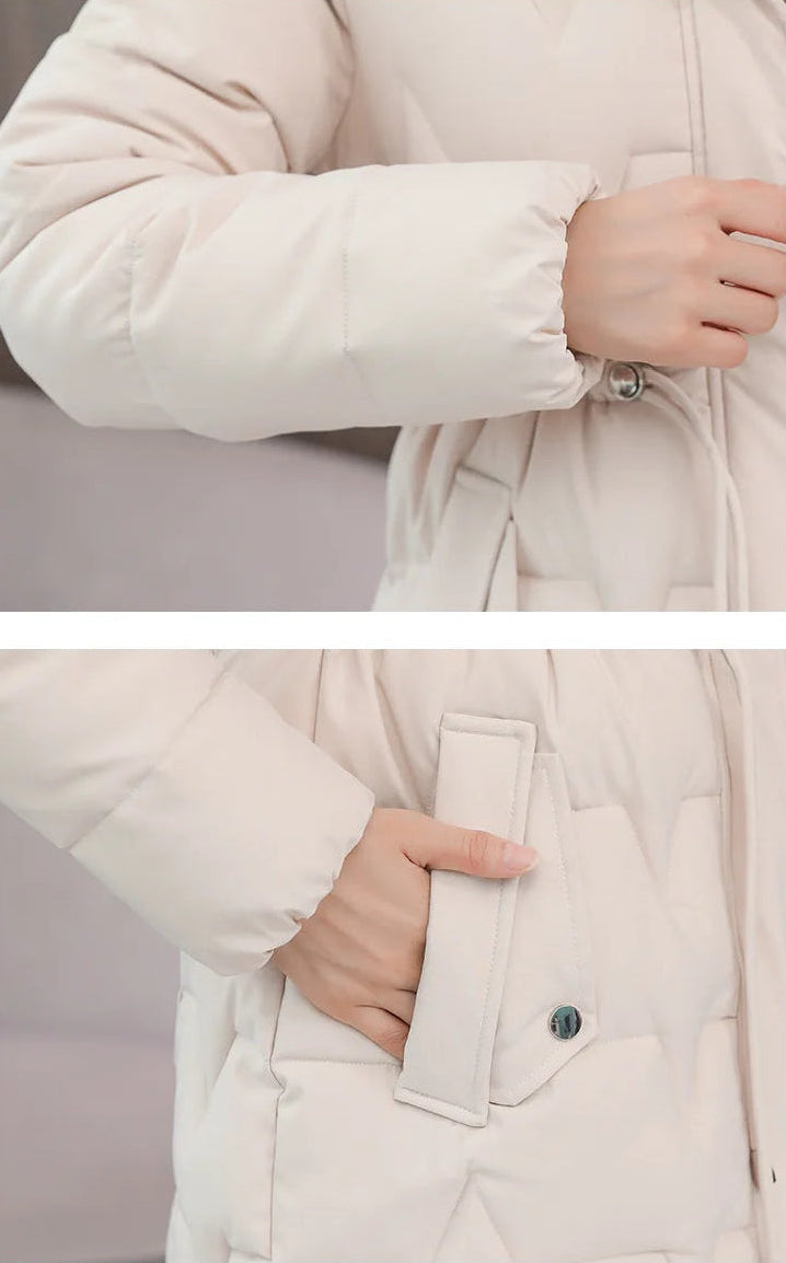 Parka Oversize à Capuche et Col en Fausse Fourrure – Élégance Décontractée d’Hiver