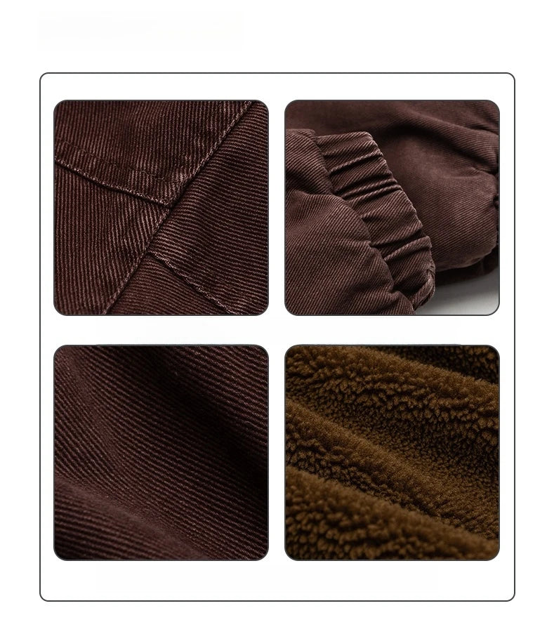 Veste Polaire Japonaise Vintage Homme – Épaisse et Chaude, Style Coréen Streetwear Décontracté - Vestico