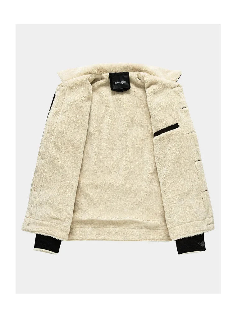 Veste Homme Hiver Velours Côtelé Chaude – Coupe Slim et Doublure Polaire - Vestico