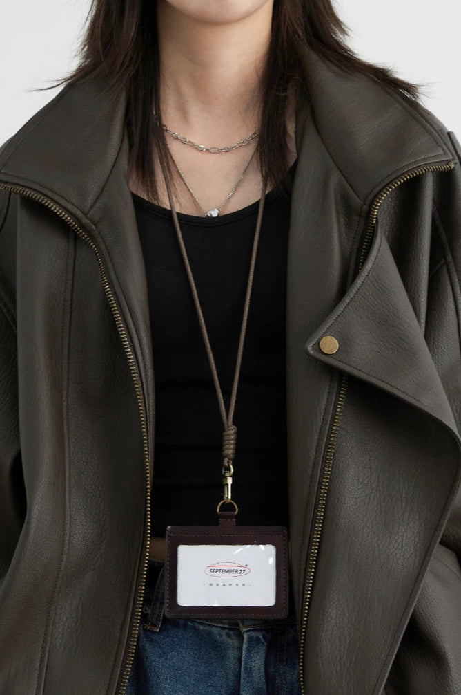 Veste Femme Similicuir – Col Rétro Chic - Vestico