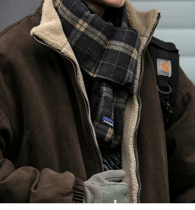 Veste Polaire Japonaise Vintage Homme – Épaisse et Chaude, Style Coréen Streetwear Décontracté - Vestico