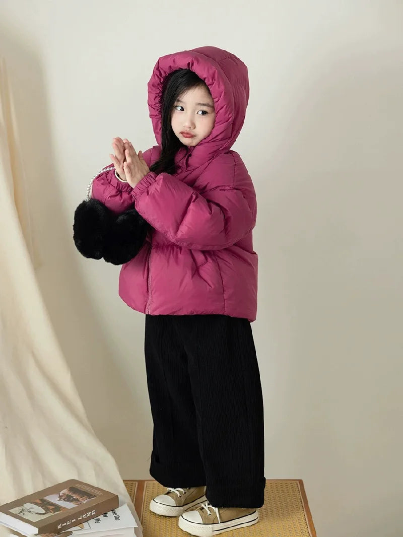 Winter Kids Warm Down Coats Autumn Children Cotton-Padded Jackets Boys Girls Clothing Baby Hooded Outerwear 3-12 Years - Vestico