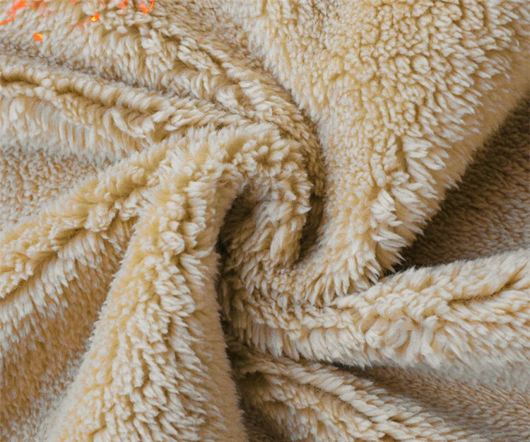 Veste Chaude Unisexe en Laine d’Agneau – Hiver 2025, Épaisse à Capuche, Style Décontracté