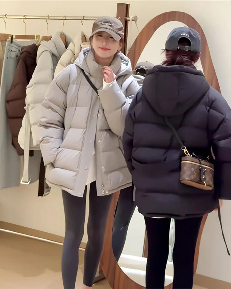 Manteau Matelassé Femme Hiver – Coupe Ample Zippée avec Ceinture