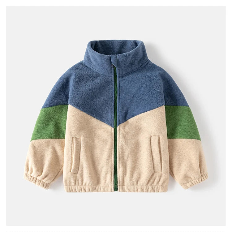 Veste Chaude Garçon à Capuche – Bicolore et Doublée Polaire (7 à 12 ans) - Vestico