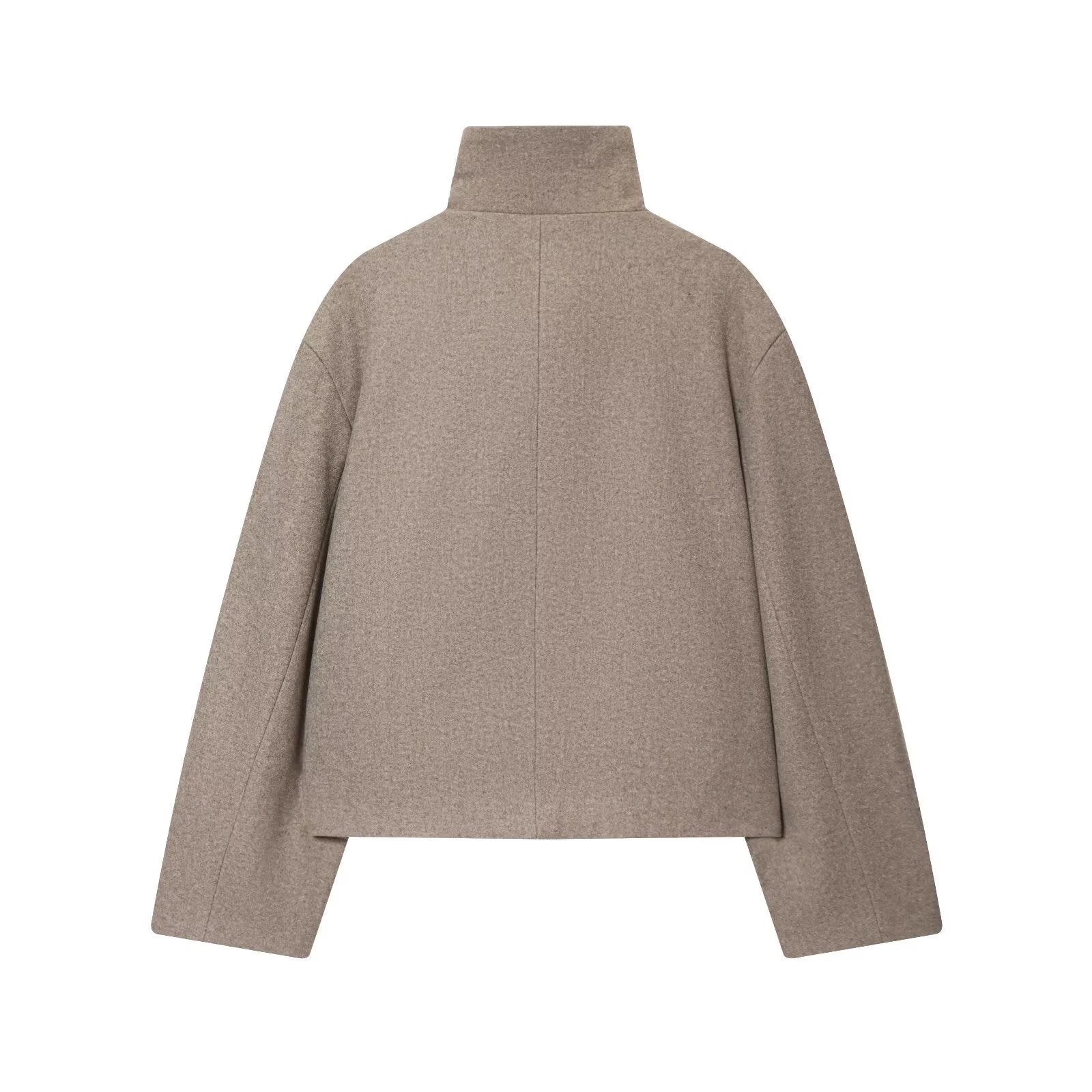 Manteau Femme Oversize – Col Montant, Coupe Décontractée & Style Hivernal