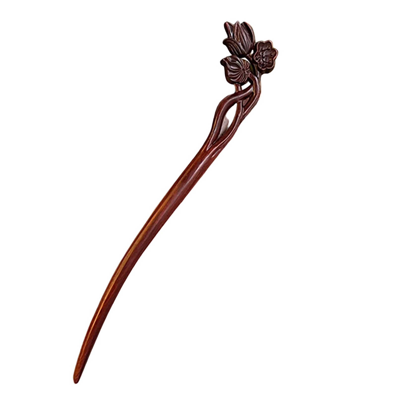 Pic à Cheveux en Bois Sculpté – Style Chinois, Fait Main & Élégant