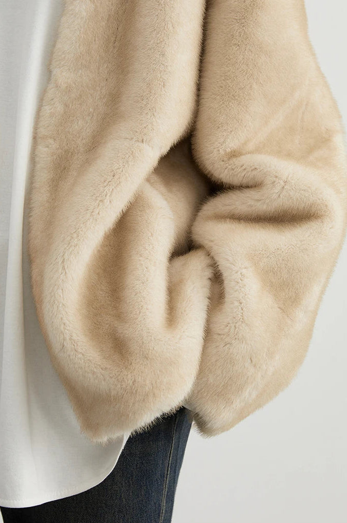 Veste femme ample à col V – manteau chaud style casual automne hiver