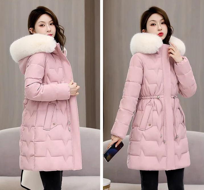 Parka Oversize à Capuche et Col en Fausse Fourrure – Élégance Décontractée d’Hiver