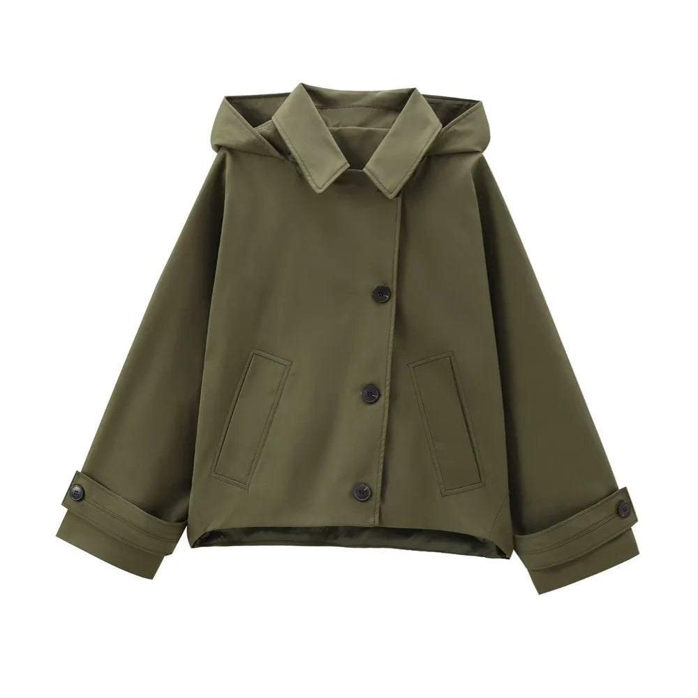 Veste Courte à Capuche Femme – Coupe Moderne & Style Casual