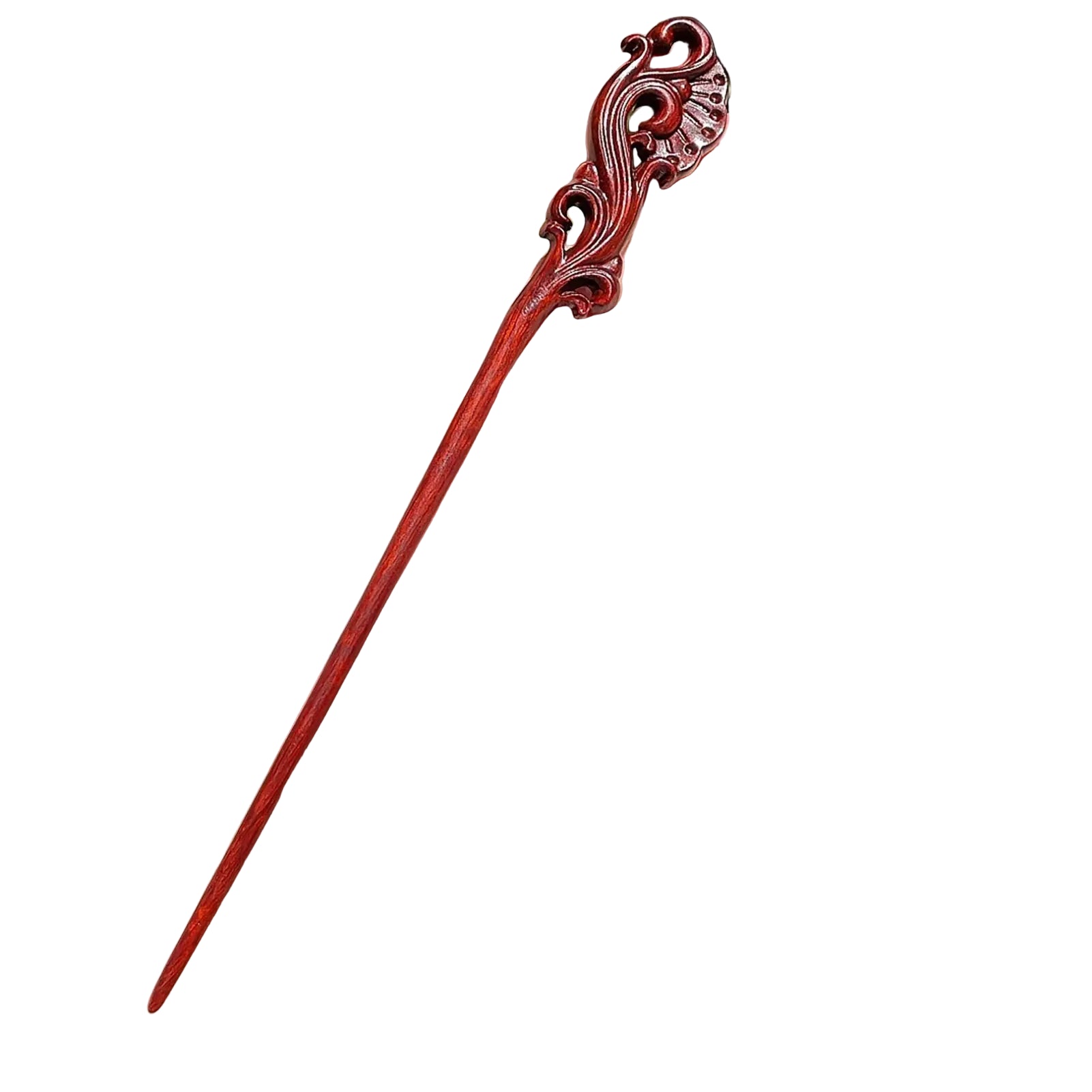 Pic à Cheveux en Bois Sculpté – Style Chinois, Fait Main & Élégant