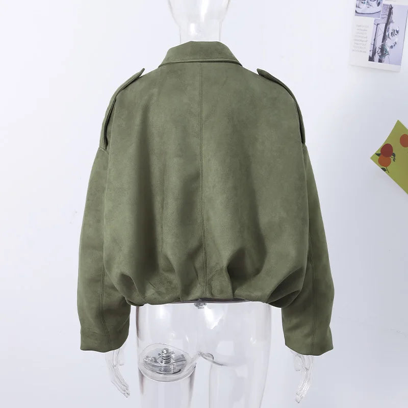 Veste Suédine Femme – Vintage Oversize - Vestico