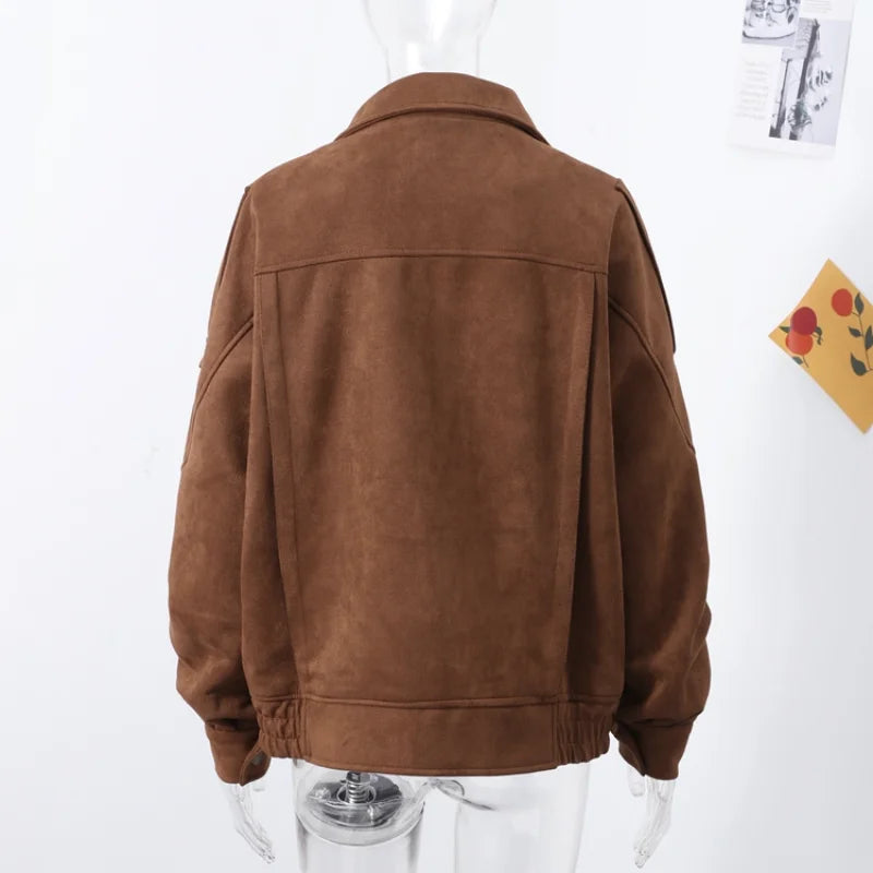 Veste Suédine Femme – Vintage Oversize - Vestico