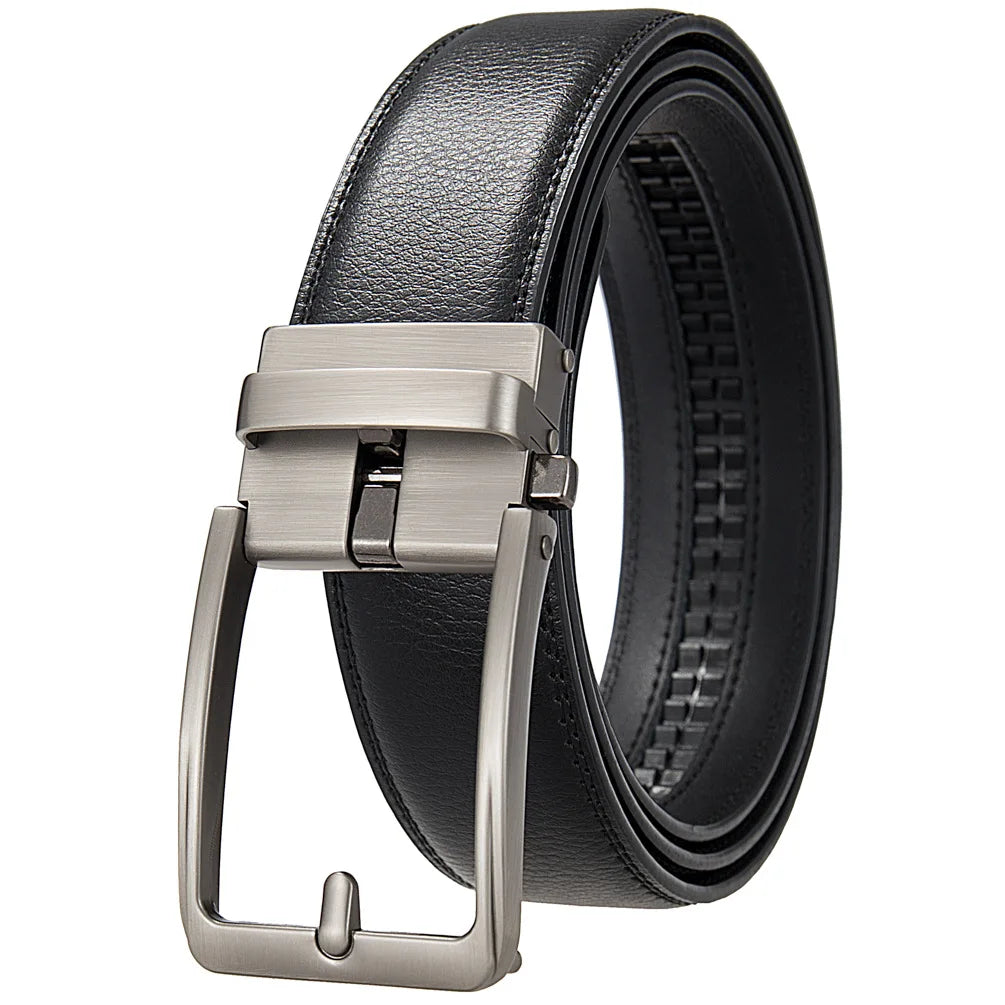 Ceinture Homme en Cuir Véritable – Boucle Automatique & Style Élégant