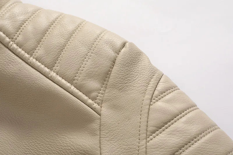 Veste Homme en Simili Cuir avec Capuche – Coupe Slim, Doublure Chaude, Style Motard Élégant - Vestico