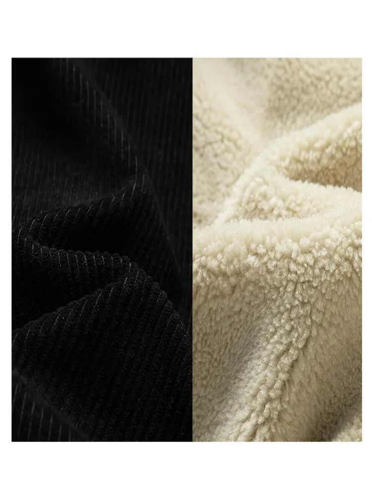 Veste Homme Hiver Velours Côtelé Chaude – Coupe Slim et Doublure Polaire - Vestico