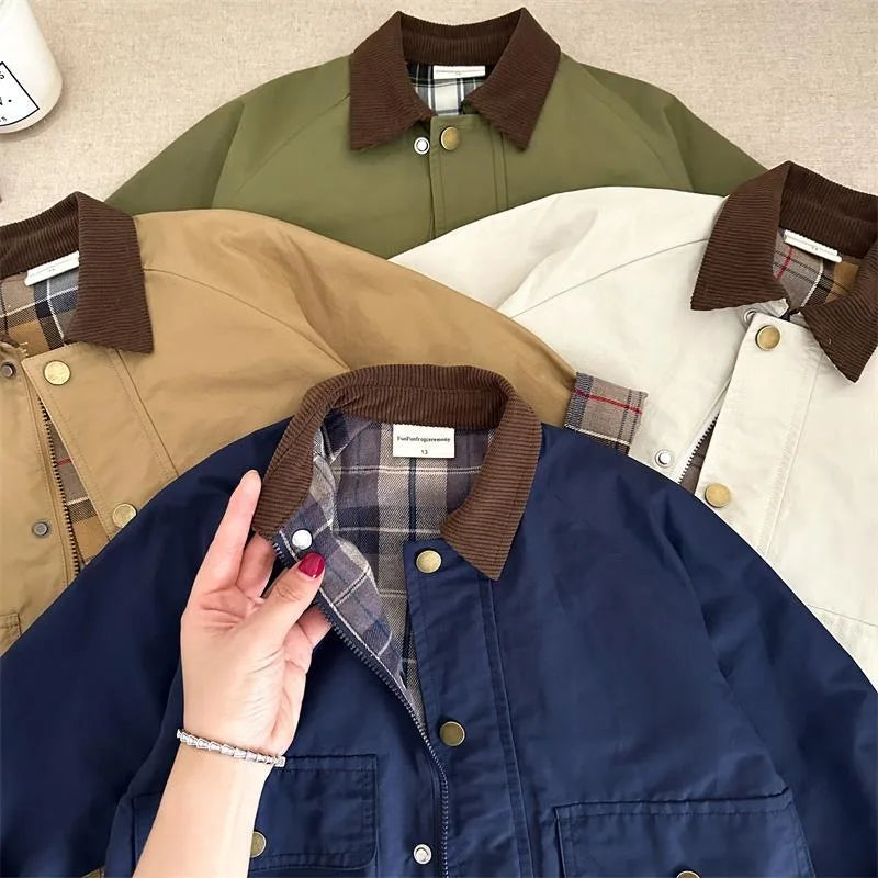 Fashion Baby Girl Boy Cargo Trench Jacket Infant Toddler Child Patchwork Coat Spring Autumn Child Dust Coat Baby Clothes 1-10Y - Vestico