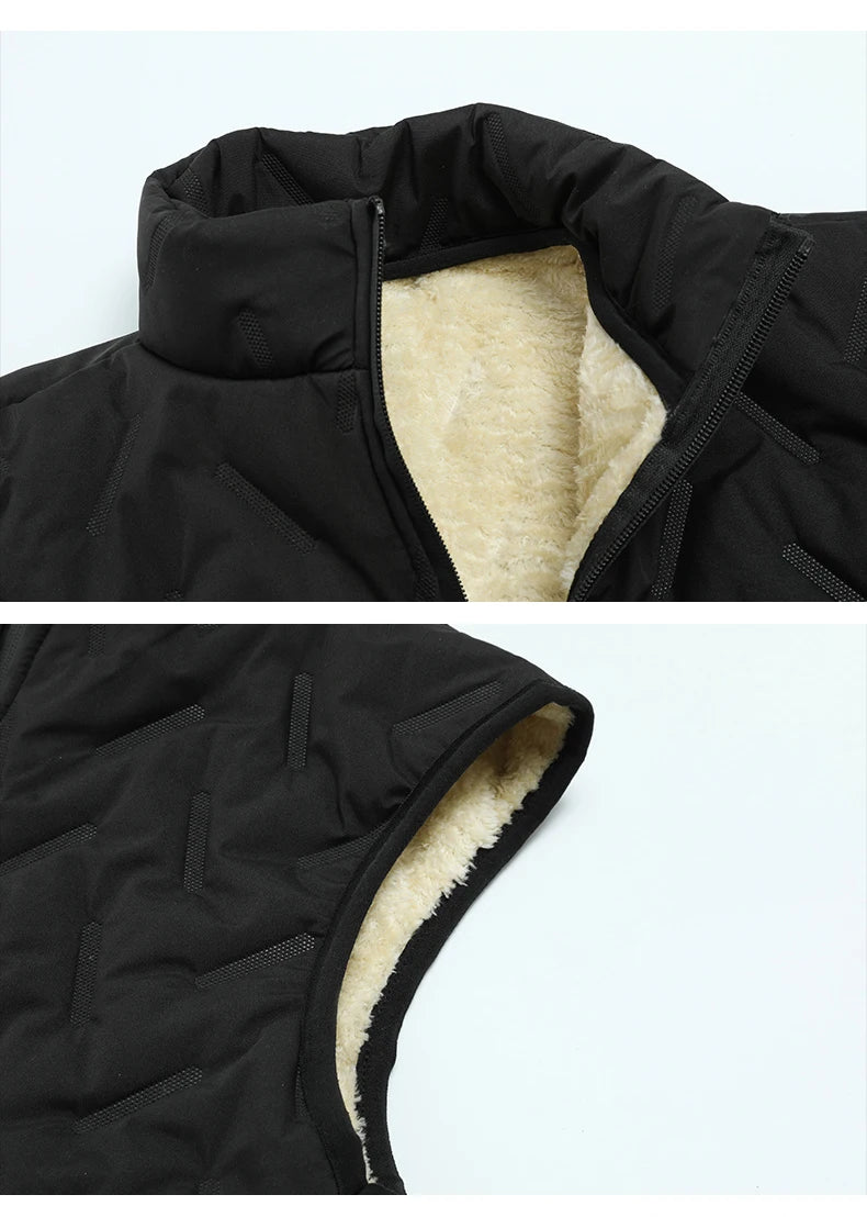 Gilet Homme Chaud Hiver TAUVSEDI – Veste Sans Manches Décontractée à Fermeture Éclair - Vestico