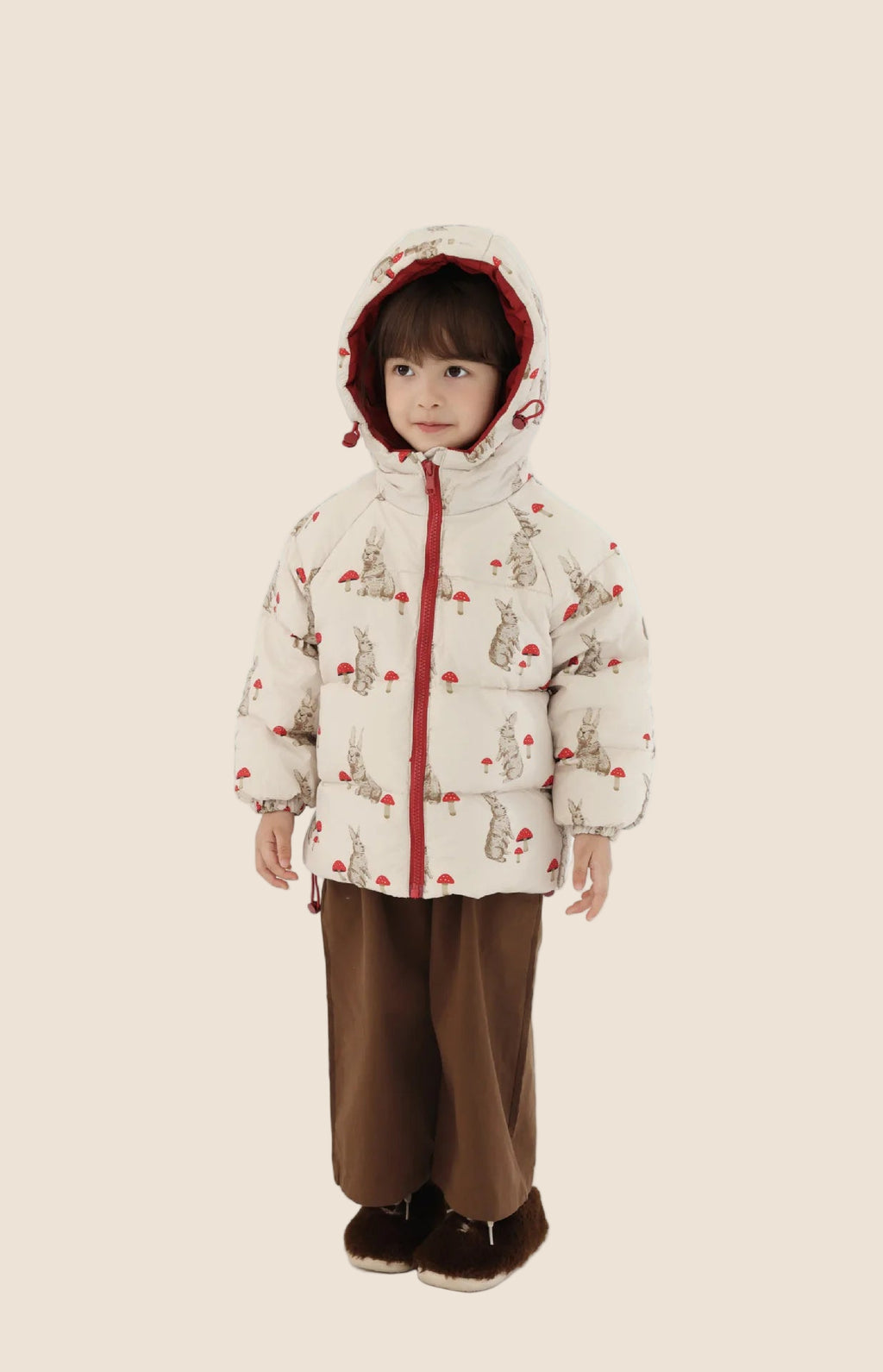 Doudoune Hiver Enfant – Motifs Lapin & Éléphant, Chaude et Coupe-Vent (18M à 7 Ans) - Vestico