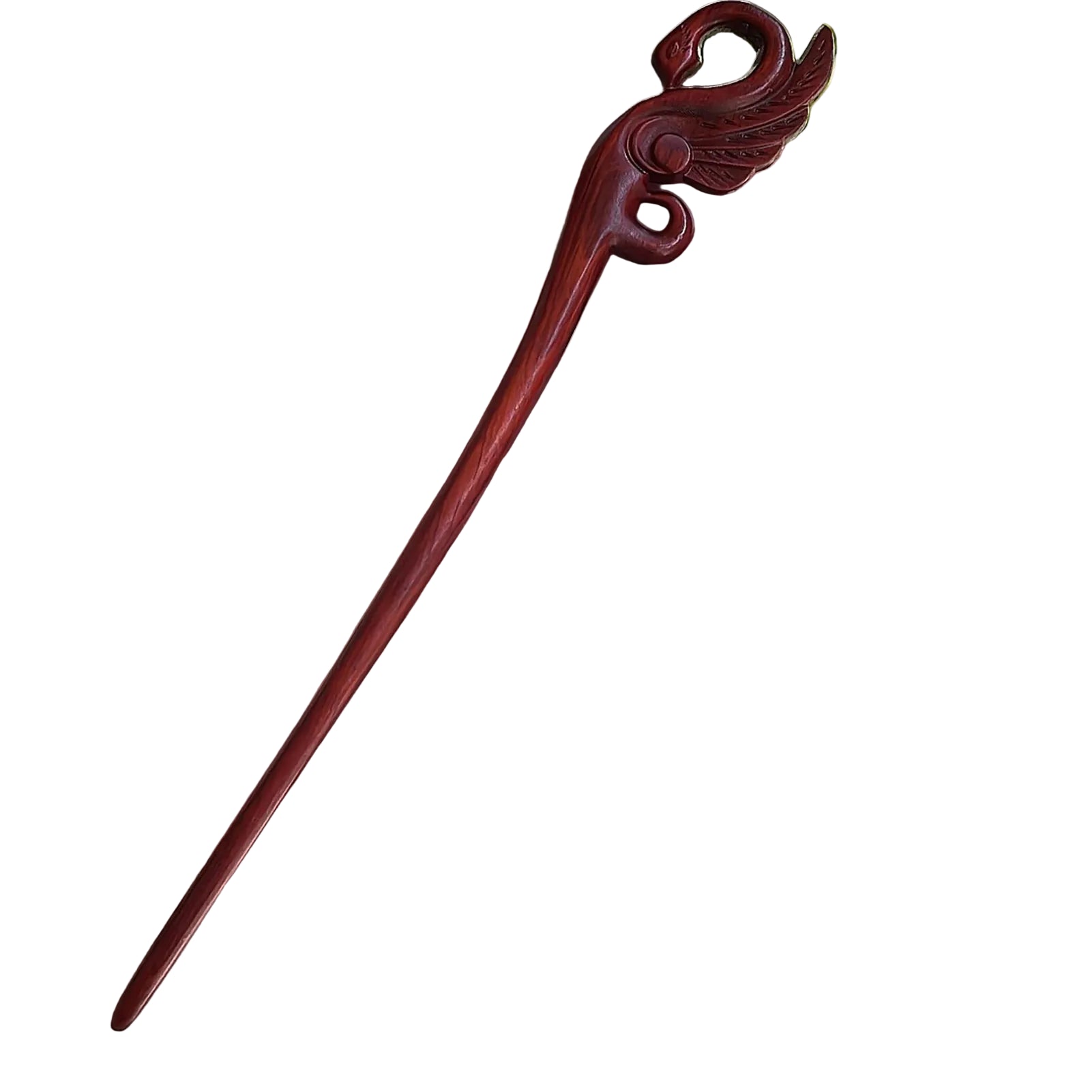 Pic à Cheveux en Bois Sculpté – Style Chinois, Fait Main & Élégant