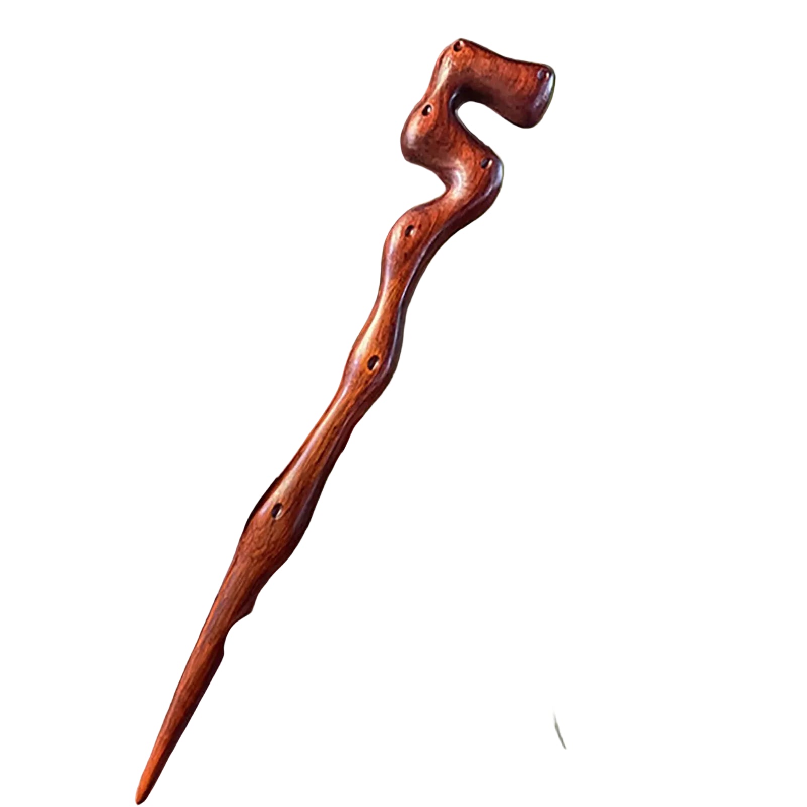 Pic à Cheveux en Bois Sculpté – Style Chinois, Fait Main & Élégant