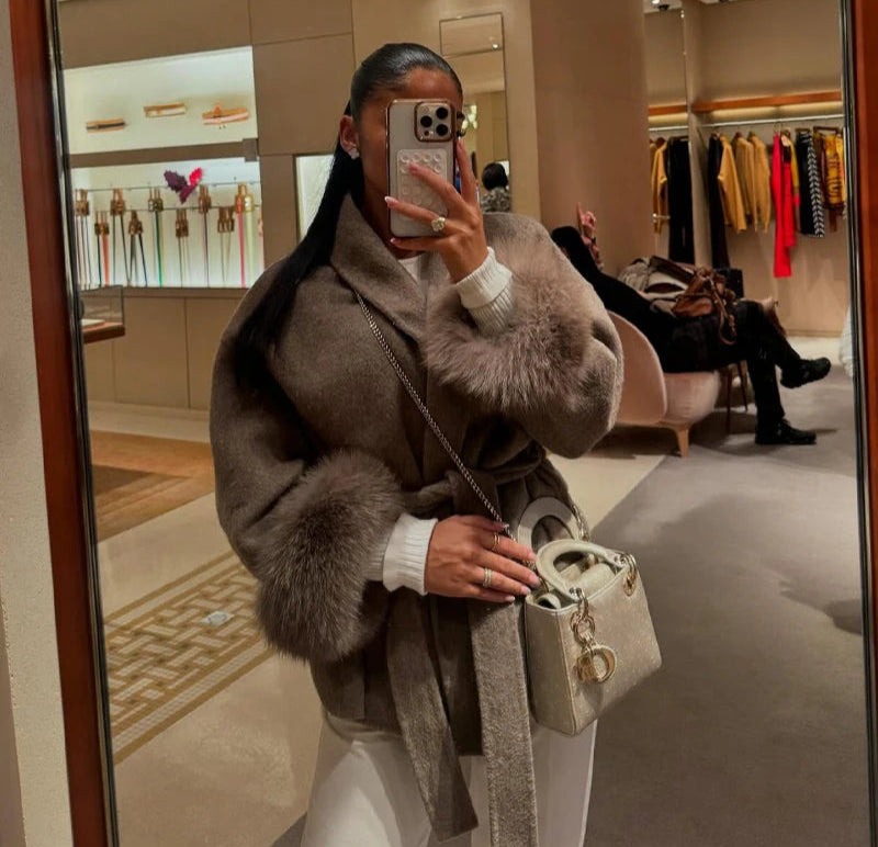 Veste Femme Laine Courte Ceinturée – Élégante & Chic Automne/Hiver 2025 - Vestico