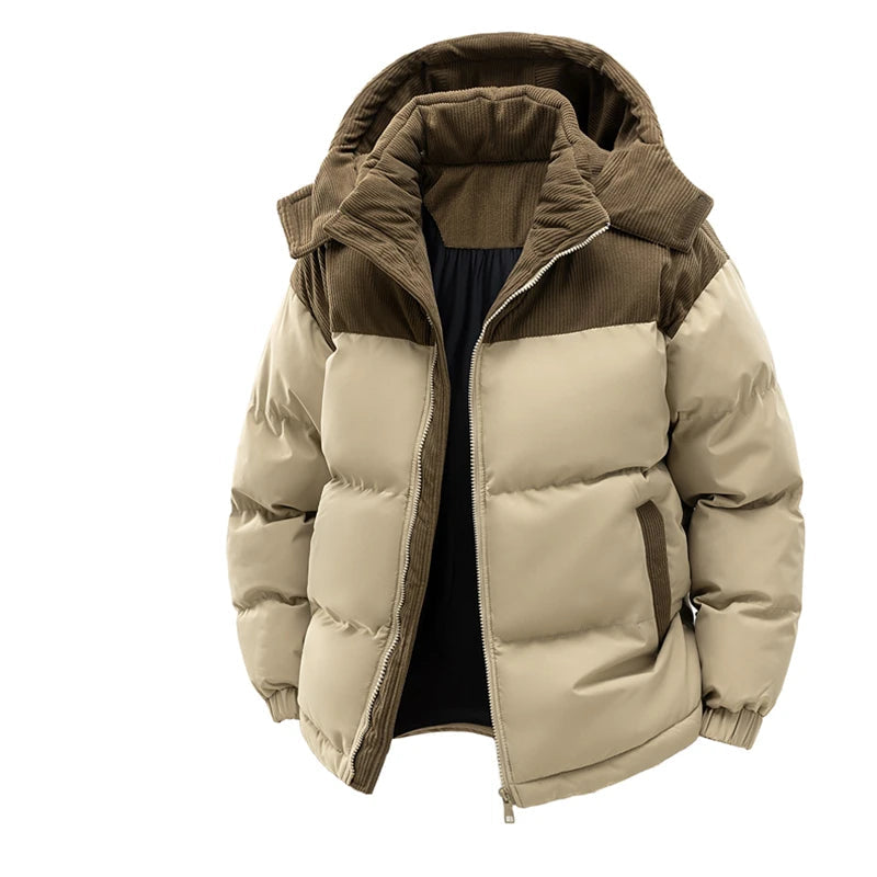Veste Homme à Capuche Amovible – Coupe-Vent Chaude Automne/Hiver - Vestico