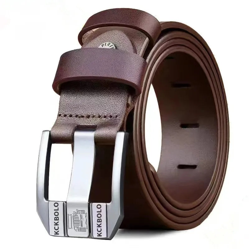 Ceinture Unisexe en Cuir – Boucle Élégante & Style Casual