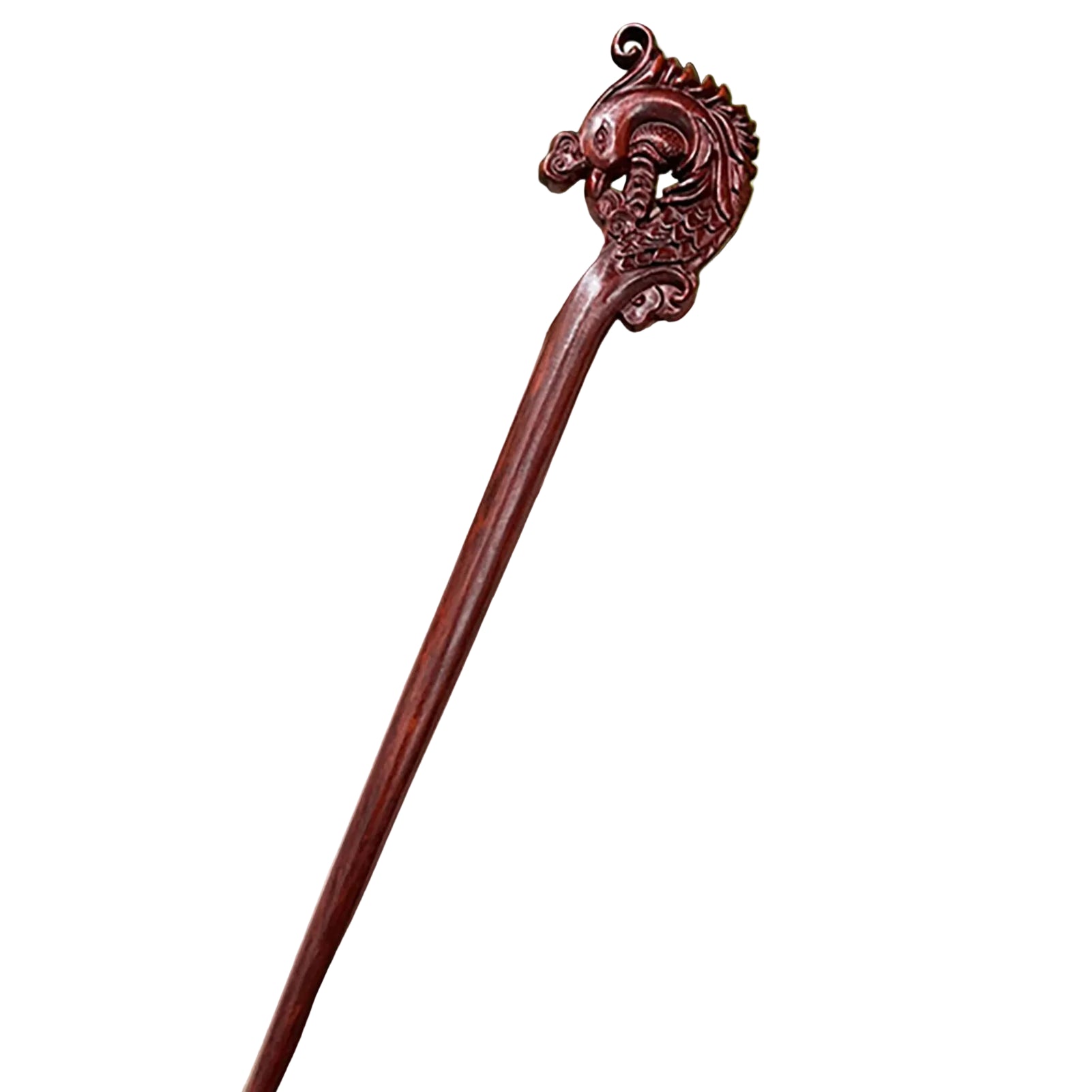 Pic à Cheveux en Bois Sculpté – Style Chinois, Fait Main & Élégant