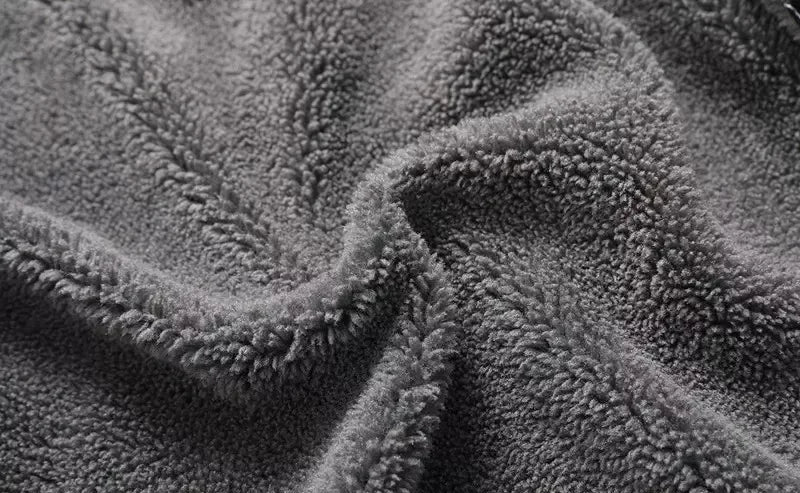 Veste Homme en Jean Noir Doublée Polaire Chaude, Décontractée et Élégante – Automne / Hiver