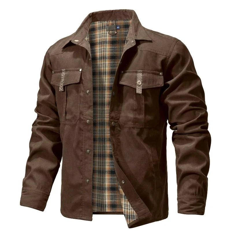Veste Chemise Homme Printemps – Style Cowboy Décontracté à Boutons Pression - Vestico