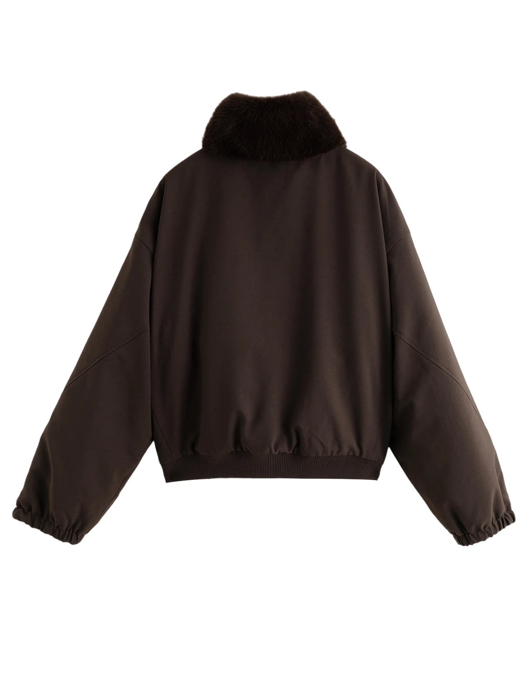 Veste courte réversible femme à col en fausse fourrure – style vintage workwear