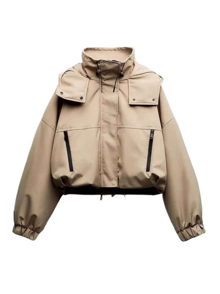 Veste Courte à Capuche Femme – Printemps/Automne - Vestico