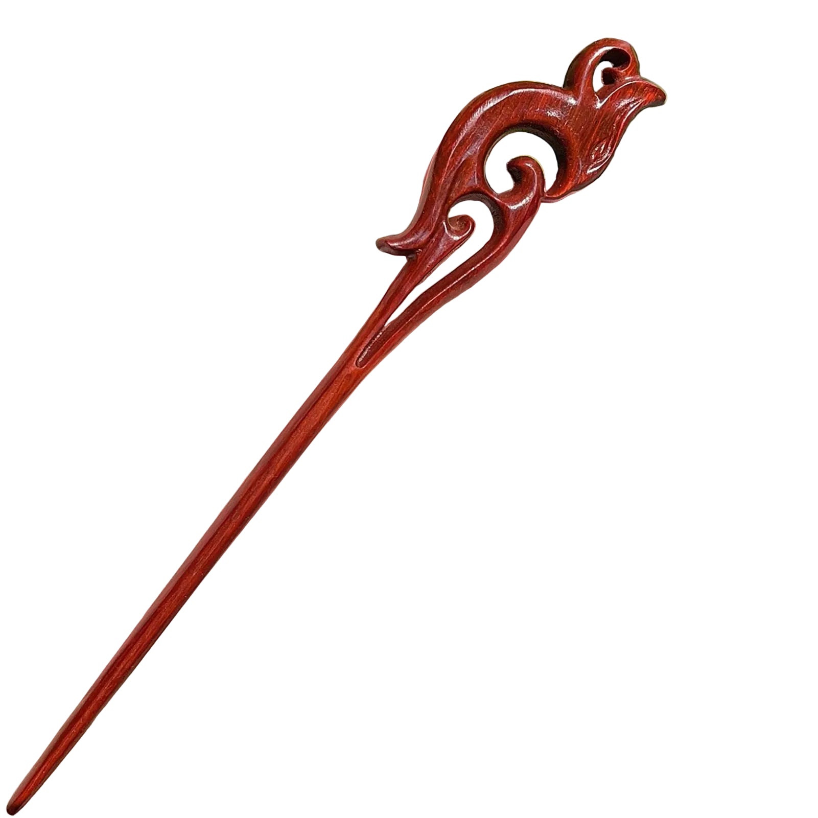 Pic à Cheveux en Bois Sculpté – Style Chinois, Fait Main & Élégant